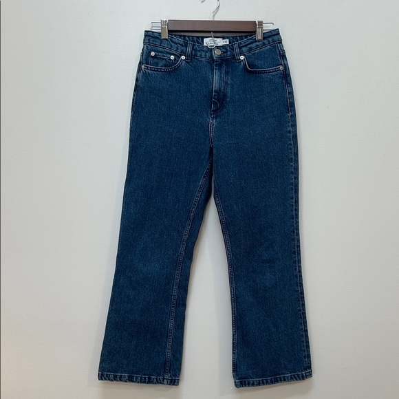 & Other Stories Bootcut Flare Jeans Size 28 Dark Wash Not Distressed - Picture 1 of 4